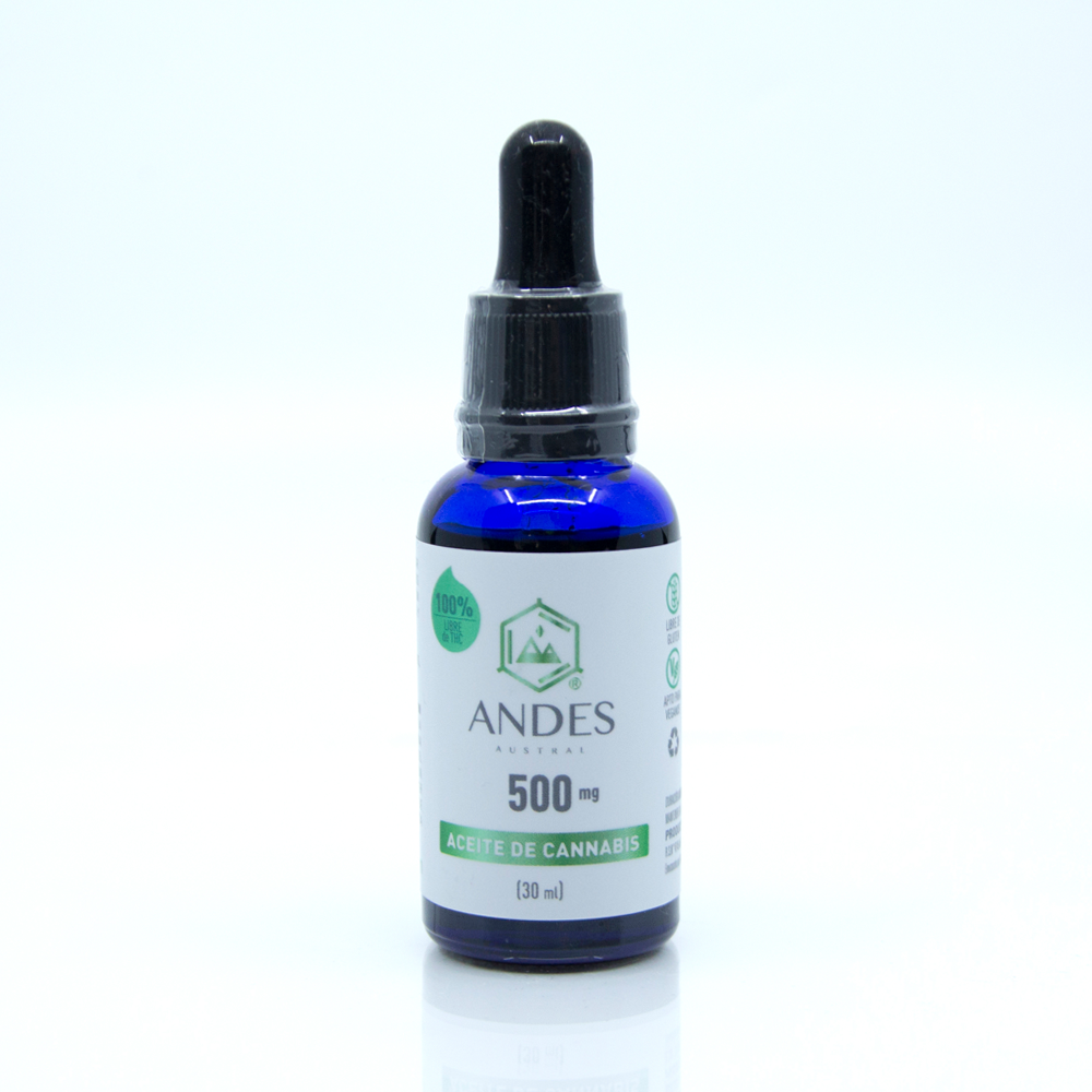 Andes Austral Aceite 500mg - 30 ml Sabor Natural o Menta